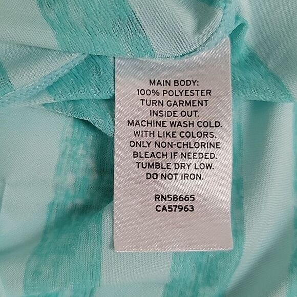 Z by Zella open back striped yoga top - aqua Women's Size M - Picture 10 of 10